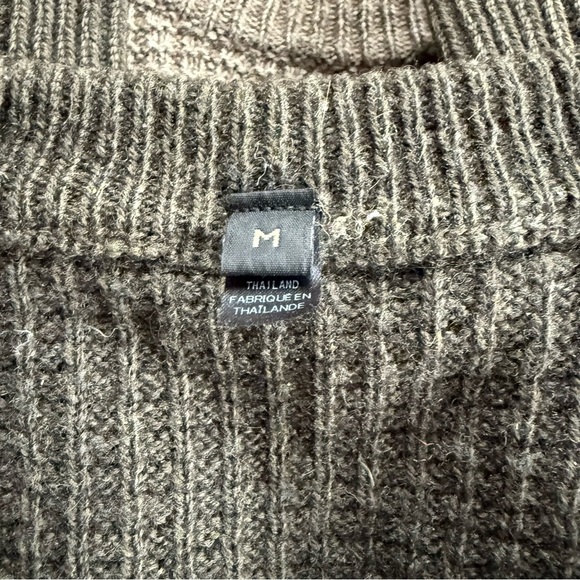 Muji Men Wool Yak Blend Ribbed Knit Sweater Brown Minimalist Bundle of 2 Medium - Picture 9 of 12